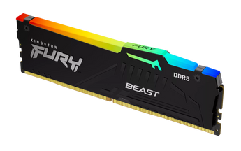 Kingston Fury Beast RGB - 32GB x1 (32GB) , DDR5-5200MT/s , CL36 , Black