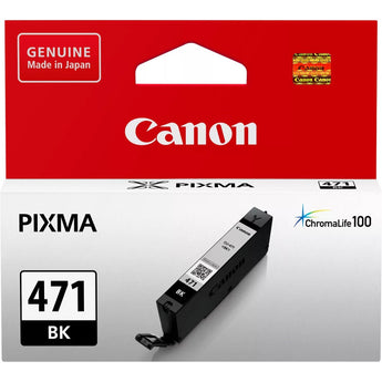 Canon CLI471 Black Ink Cartridge (SKU: 0400C001AA) for Canon PIXMA MG5740, MG7740, and TS5040 printers.