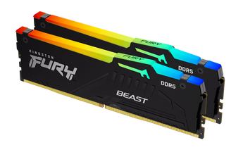 Kingston Fury Beast RGB - 16GB x2 (32GB) , DDR5-5600MT/s , CL36 , Black