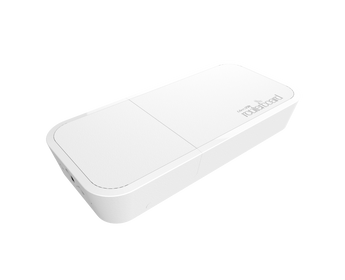 MikroTik RBFTC11 fiber to copper converter in a rugged, waterproof outdoor case. Converts fiber optic signals to copper Ethernet.