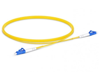 Acconet, LC/UPC to LC/UPC, simplex, single-mode fiber optic patch lead, 1 meter. Used for network connections.