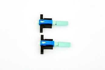 Acconet Fast Connector SC/UPC for quick and easy fiber optic cable termination in networking applications. Close-up view.