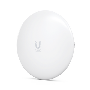 Ubiquiti Wave Nano radio: 60GHz PtMP station with integrated high-gain antenna, GPS, and 5GHz backup for reliable wireless connectivity.