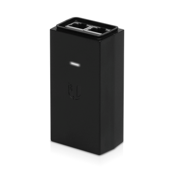 Ubiquiti 15V 12W Passive PoE adapter (UB-POE15) with SA power cord. Provides surge protection and Gigabit LAN connection for UniFi devices.