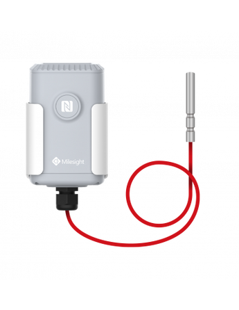 Milesight T500 industrial temperature sensor for extreme environments, measures from -200°C to +50°C. Rugged and accurate monitoring solution.