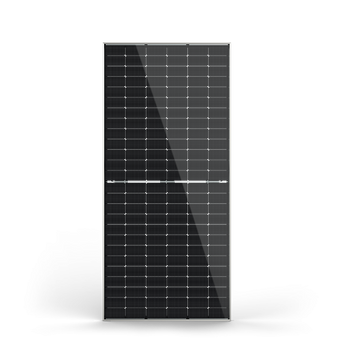 Jinko Solar 550W bifacial solar panel with half-cut monocrystalline cells and dual glass for increased power generation.