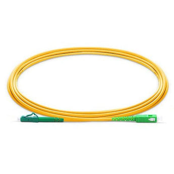 Acconet SC/APC to LC/APC Simplex 1M single-mode fiber optic patch lead for network connections; showing connectors and cable.
