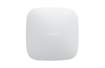 White Ajax ReX 2 Jeweller indoor radio signal range extender. Extends the range of Ajax security system devices within a building.