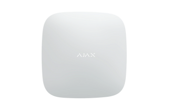 White Ajax ReX 2 Jeweller indoor radio signal range extender. Extends the range of Ajax security system devices within a building.
