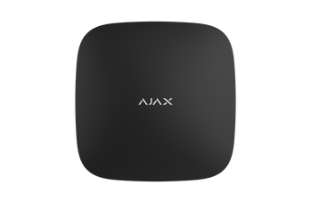 Black Ajax ReX 2 Jeweller indoor radio signal range extender with photo verification. Expands Ajax security system coverage.