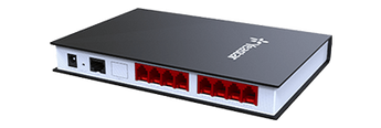 Yeastar TA810 VoIP Gateway with 8 FXO ports, connecting analog phone lines to a VoIP system for cost-effective communication.