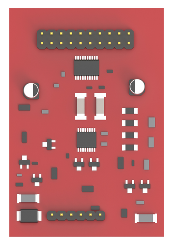Yeastar O2 Module with 2 FXO ports. Red plastic casing. Connects analog phone lines (POTS) to VoIP PBX systems like MyPBX and S-Series.