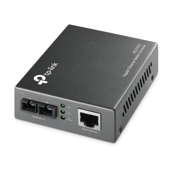 TP-Link MC210CS: Gigabit single-mode fiber to Ethernet media converter with SC-Type connector for reliable network connections.