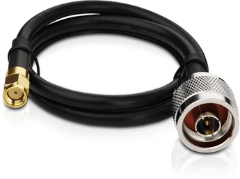 Acconet 1M SMA R/P to N-Type (Male) LMR Cable, used to connect devices with SMA and N-Type connectors. LMR cable, 1 meter long.