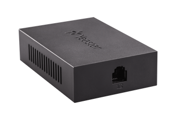 Yeastar TA100 VoIP gateway with one FXS port for connecting analog phone or fax machine to a VoIP system.