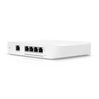 Ubiquiti UniFi FLEX 10 GbE Switch (USW-FLEX-XG): Compact 5-port switch with 10GbE speeds, PoE and USB-C power options.