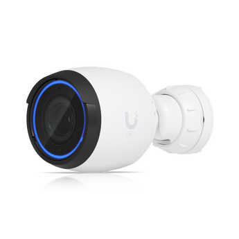 Ubiquiti UniFi Protect G5 Pro camera, UVC-G5-Pro. A silver, cylindrical IP camera with 4K resolution, 3x optical zoom, and AI features.