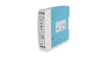 Teltonika 20W DIN Rail Power Supply (PR3PDNP0). Compact power supply for DIN rail mounting, providing 12VDC output.