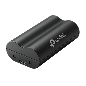 Tapo A100 battery pack, a white rectangular power source for Tapo C420, C400, and D230 security cameras and video doorbells.