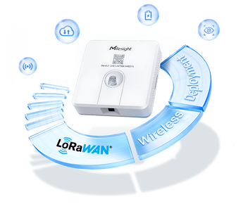 Milesight MLS-SNSR-PIR-IRT: Desk and seat occupancy sensor with thermopile IR temperature sensor for smart office solutions.