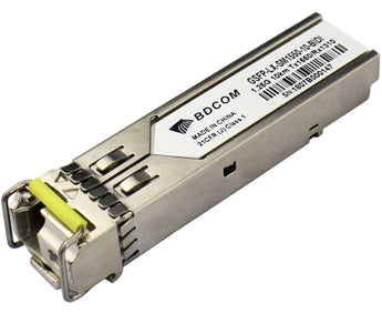 BDCOM Single-Mode Bi-Directional SFP transceiver, 10km reach, LC connector, for fast and reliable network connections.
