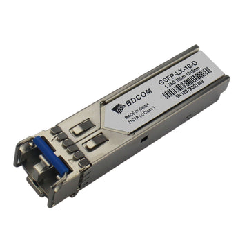 BDCOM Single-Mode SFP transceiver for 10km fiber optic connections, featuring LC connector and DDM for network monitoring.