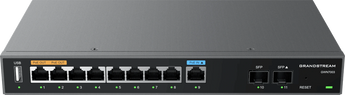 Grandstream GWN7003 VPN Router with 9 Gigabit Ethernet LAN/WAN ports and 2 SFP ports. A firewall solution for secure networking.