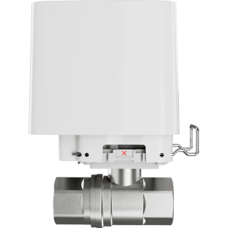 White AJAX Wireless WaterStop with 20 mm Thread. A smart valve for remote water control and leak prevention.