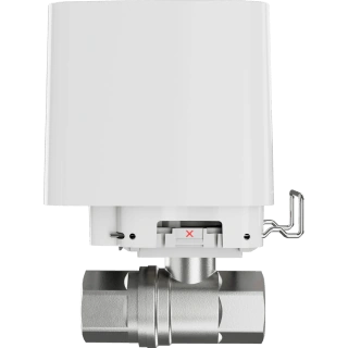 White AJAX Wireless WaterStop with 20 mm Thread. A smart valve for remote water control and leak prevention.