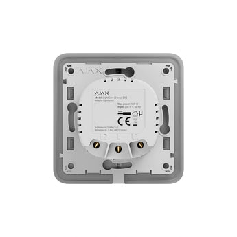 AJAX LightCore 2-Way Wireless Light Switch for smart home automation. Requires SoloButton. Model AJAX-LC-2W-1-GANG.