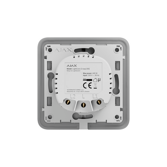 AJAX LightCore 2-Way Wireless Light Switch for smart home automation. Requires SoloButton. Model AJAX-LC-2W-1-GANG.