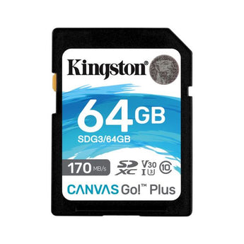 Kingston Canvas Go Plus 64GB SDXC UHS-I U3 V30 Memory Card