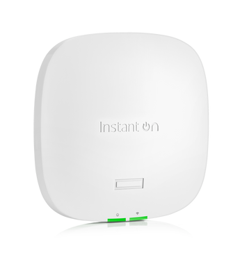 HPE Networking Instant On WiFi 6E AP32: A compact, indoor wireless access point with tri-band support for enhanced connectivity.