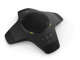Snom C52-SP DECT extension speaker with built-in battery. Wireless expansion for Snom C520 conference phone. Enhances audio coverage.