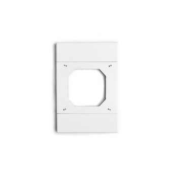 White Acconet IoT 4x2 Smart Wall Switch Adapter Plate. Used to mount smart switches onto standard wall boxes.