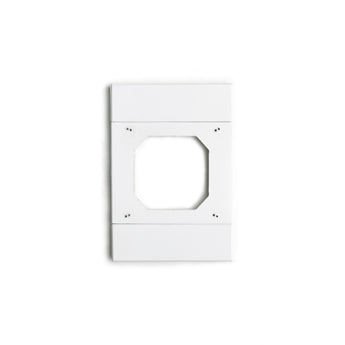 White Acconet IoT 4x2 Smart Wall Switch Adapter Plate. Used to mount smart switches onto standard wall boxes.