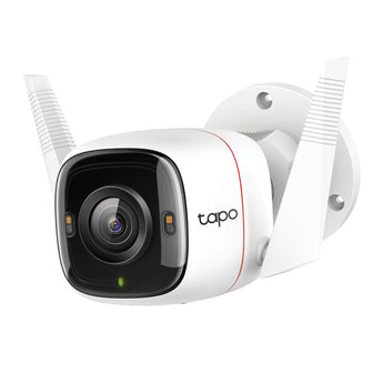 TP-Link Tapo C320WS outdoor security camera, providing 2K QHD video, two-way audio, and weather protection for reliable surveillance.