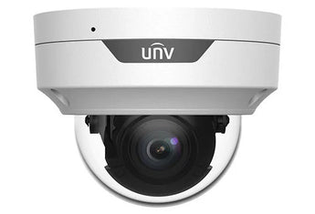 Uniview UNV 4MP ColorHunter fixed dome IP camera with 4mm lens, providing color night vision and reliable surveillance. White casing.