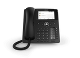 Snom D785 SIP phone with a color display, self-labeling keys, USB port, and Gigabit Ethernet. Ideal for professional desktop VoIP communication.