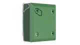 Green AJAX Security Manual Call Point (AJAX-CP-G) - a wireless, resettable emergency button for activating pre-programmed security scenarios.