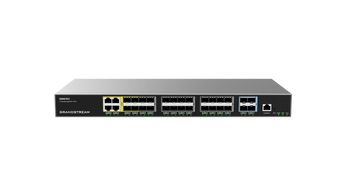 Grandstream GWN7831 switch with 24 SFP ports, 4 SFP+ ports, and 4 GbE combo ports for enterprise-level network aggregation.