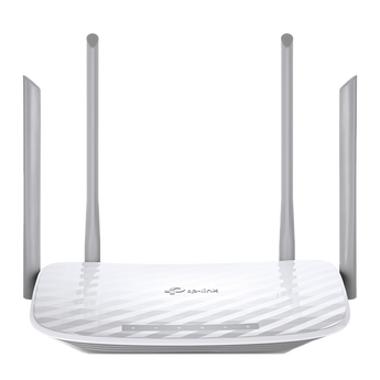 TP-Link EC220-F5 dual-band Wi-Fi router, providing fast 2.4GHz and 5GHz wireless connections for reliable home or office networking.