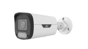 Uniview UNV 2MP ColorHunter bullet IP camera with a 2.8mm lens, providing full-color, 24/7 surveillance. Fixed lens.