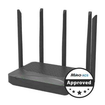 BDCOM GP1706-4G xPON ONU/ONT with 802.11ax Wi-Fi 6, 4 Gigabit LAN ports, and a white casing. Provides high-speed fiber optic internet connectivity.