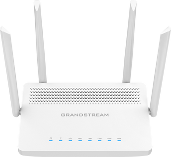 Grandstream GWN7052F Enterprise WiFi 5 router with Gigabit SFP port and multiple Ethernet ports for business networks.