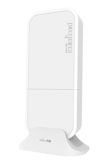 MikroTik wAP LTE: small, weatherproof access point with built-in LTE modem and Wi-Fi. Connects to 2G, 3G, and 4G LTE networks.