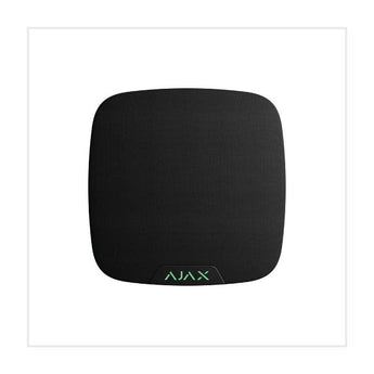 Black AJAX Security SpeakerPhone (AJAX-SP-B). Wireless voice module for two-way communication during alarm events.
