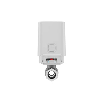 AJAX Security White Wireless WaterStop with a 25mm thread, used for remotely controlling water flow in smart home systems.
