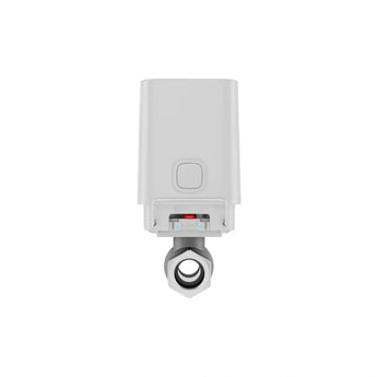 AJAX Security White Wireless WaterStop with a 25mm thread, used for remotely controlling water flow in smart home systems.