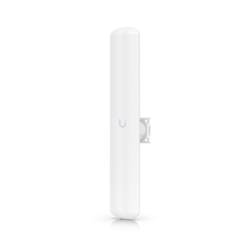 Ubiquiti LAP-120 airMAX Lite AP: Wireless radio with 16dBi antenna providing 120-degree sector coverage for long-range, point-to-multipoint networks.